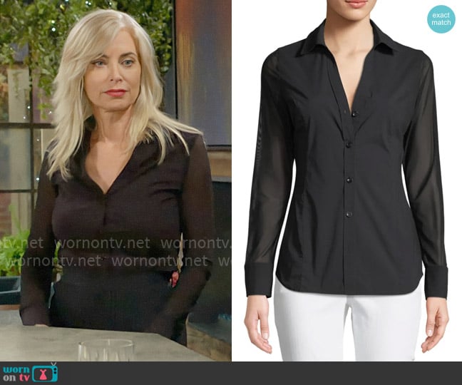 Anatomie Beth Shirt worn by Ashley Abbott (Eileen Davidson) on The Young and the Restless