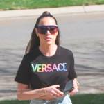 Angie’s black Versace tee on The Real Housewives of Salt Lake City