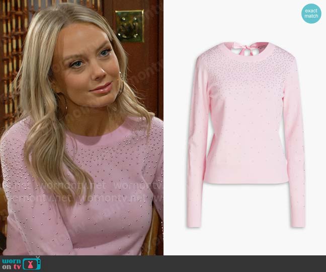 Autumn Cashmere Studded cashmere sweater worn by Abby Newman (Melissa Ordway) on The Young and the Restless