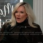 Ava’s brown plaid buckled cape coat on General Hospital