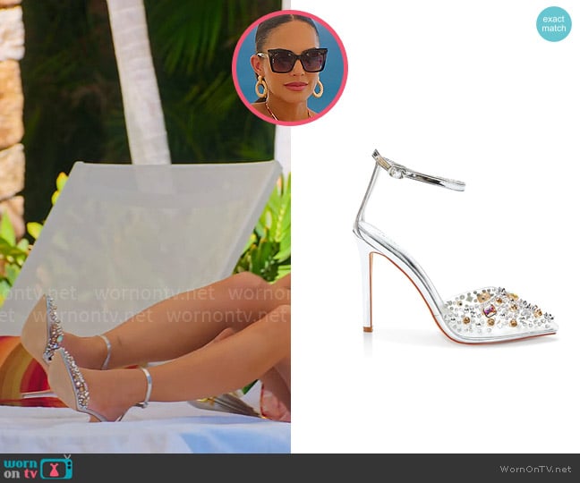 Azalea Wang Popstar Ankle Strap Pump worn by Amanza Smith on Selling Sunset