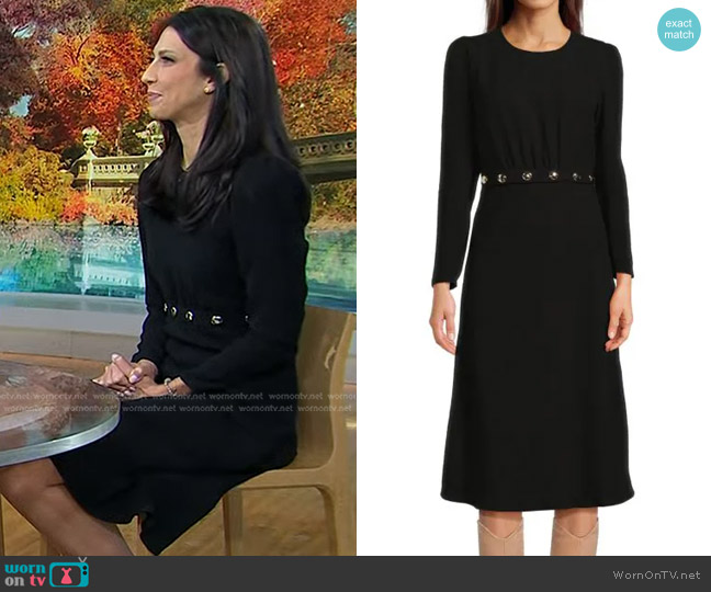 WornOnTV: Natalie’s black studded waist dress on Today | Dr. Natalie ...