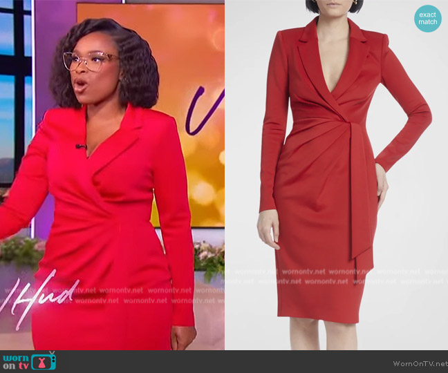 WornOnTV: Jennifer’s red belted wrap dress on The Jennifer Hudson Show ...