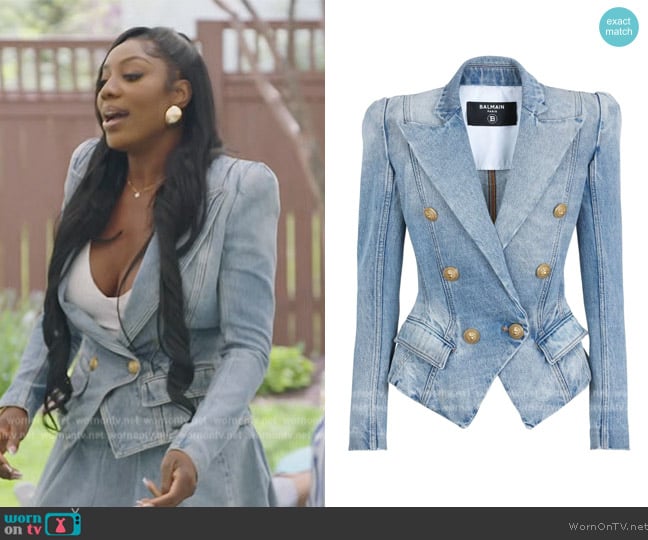 WornOnTV: Wendy’s denim double breasted blazer on The Real Housewives ...