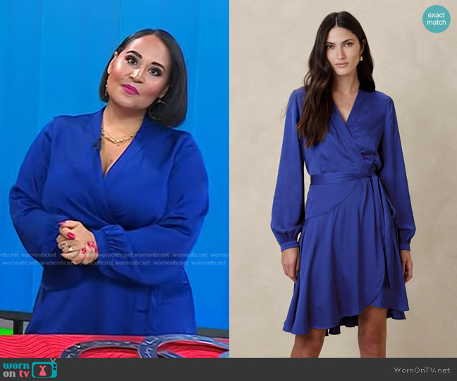 WornOnTV: Alejandra’s blue wrap dress on Today | Alejandra Ramos ...