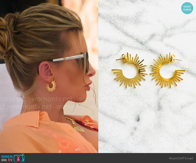 Bella Sophia Jewels Baylor Hoops worn by Nicole Young on Selling Sunset