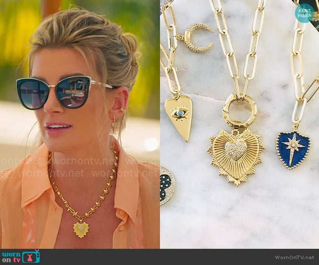 Bella Sophia Jewels Laguna Charm in Rhiannon Heart worn by Nicole Young on Selling Sunset