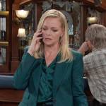 Belle’s teal green blazer on Days of our Lives