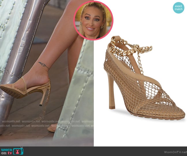 Bottega Veneta Chain Trim Mesh Pumps worn by Mary Fitzgerald on Selling Sunset