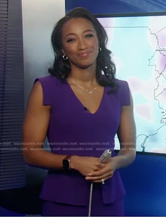 Brittany’s purple peplum dress on Good Morning America