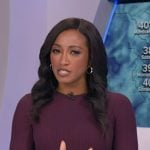 Brittany’s burgundy ribbed dress on Good Morning America