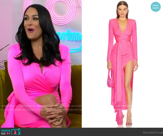 Bronx and Banco Electric Maxi Dress worn by Brie Garcia on Access Hollywood