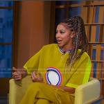 Candace Parker’s yellow cutout tee and cargo pants on Good Morning America