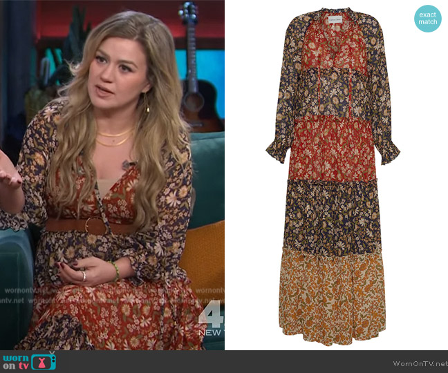 Cara Cara Grazia Dress in Millerfleur Combo worn by Kelly Clarkson on The Kelly Clarkson Show