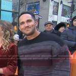 Carlos PenaVega’s striped sweater on Today