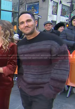 Carlos PenaVega’s striped sweater on Today