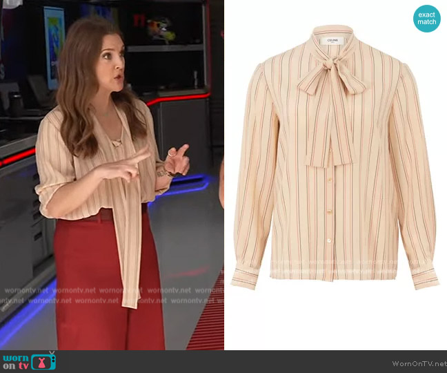 Celine Lavalliere Blouse worn by Drew Barrymore on The Drew Barrymore Show