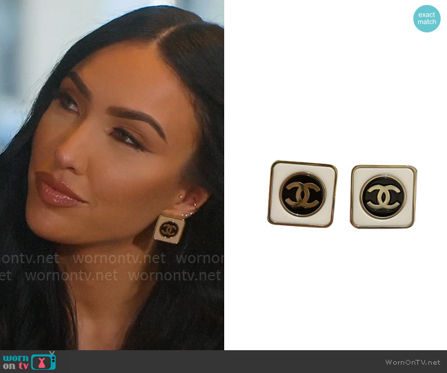 Chanel Camélia Earrings worn by Bre Tiesi on Selling Sunset