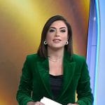 Chloe’s green velvet blazer on Today