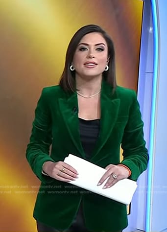 Chloe's green velvet blazer on Today