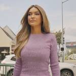 Chrishell’s lavender’s pointelle mini dress on Selling Sunset