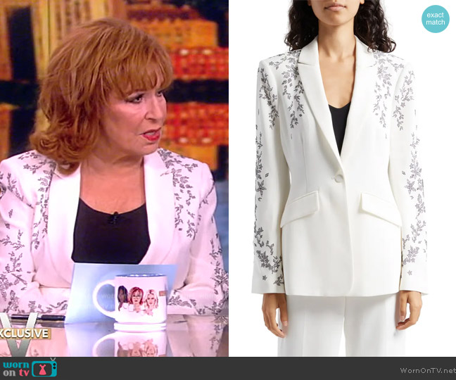 Cinq a Sept Cheyenne Lilac Vine Blazer worn by Joy Behar on The View