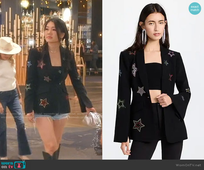 Cinq a Sept Star Blazer worn by Crystal Kung Minkoff on The Real Housewives of Beverly Hills