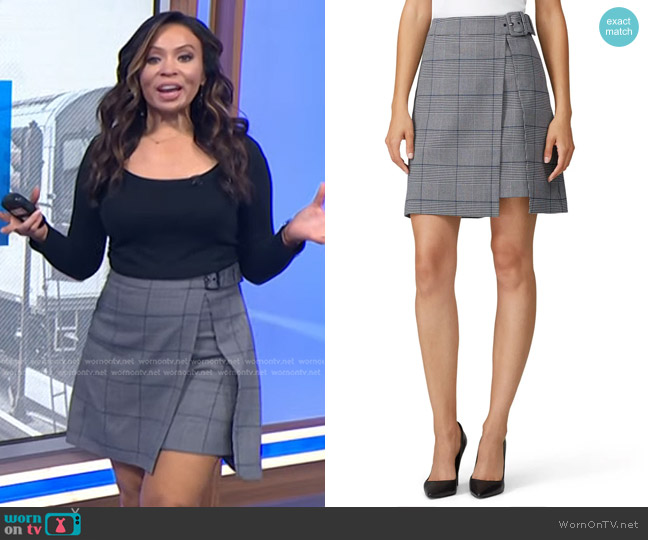 WornOnTV: Adelle’s grey plaid belted skirt on Today | Adelle Caballero ...