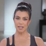 Kourtney’s black cutout confessional top on The Kardashians