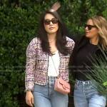 Crystal’s pink tweed jacket and jeans on The Real Housewives of Beverly Hills