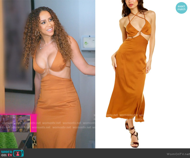 Cult Gaia Kisha Midi Dress worn by Zanna (Zanna) on The Real Housewives of Miami