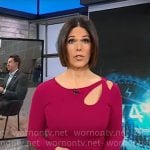 Dana Jacobson’s pink cutout shoulder dress on CBS Mornings