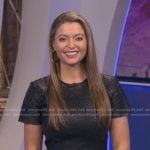 Dani’s black laser cut leather dress on Good Morning America