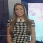 Dani Beckstrom’s embellished collar tweed dress on Good Morning America