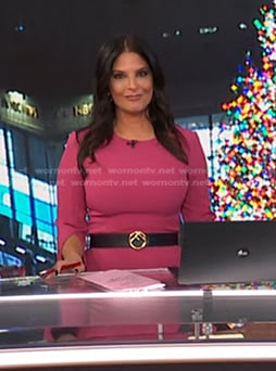 Darlene's black round buckle belt on Today