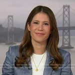 Deirdre Bosa’s chambray double breasted blazer on NBC News Daily