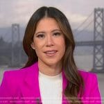 Deirdre’s pink double breasted blazer on NBC News Daily