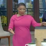 Deja Vu’s pink folded neck dress on Live with Kelly and Ryan