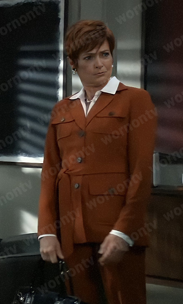 Diane's rust brown suit on General Hospital
