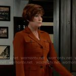 Diane’s rust brown suit on General Hospital