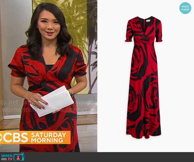 Diane von Furstenberg Walker Dress worn by Nancy Chen on CBS Mornings