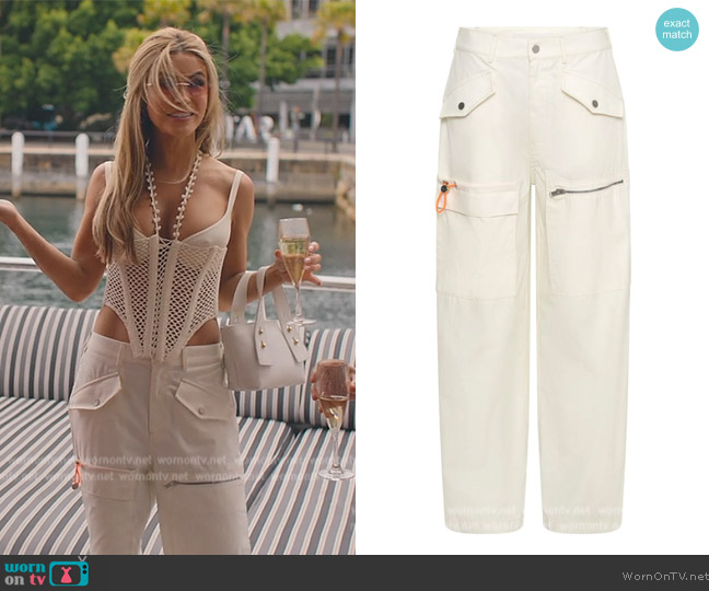 Dion Lee Straight-leg cargo trousers worn by Chrishell Stause on Selling Sunset