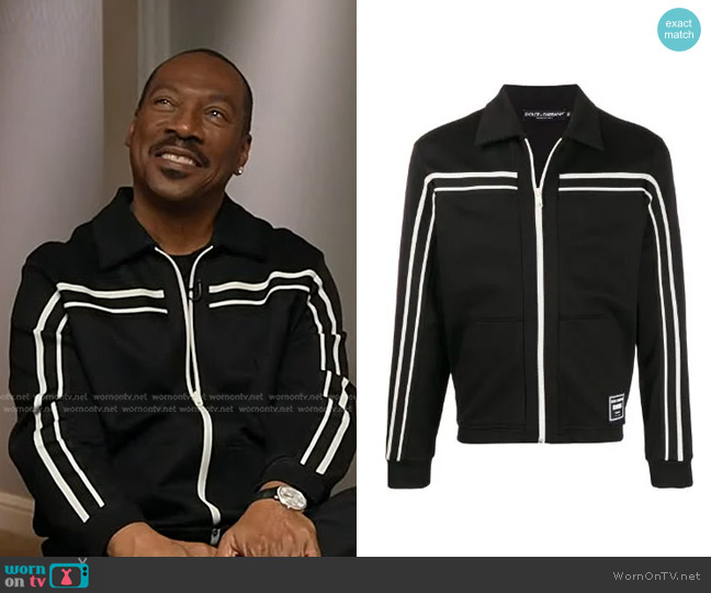 Dolce & Gabbana Striped Zipped Sweatshirt worn by Eddie Murphy on Today