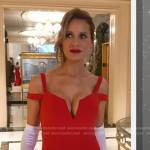 Dorit’s red slit gown on The Real Housewives of Beverly Hills