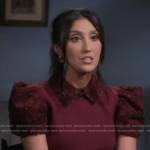 Dr. Sheila Farhang’s red lace puff sleeve dress on Good Morning America