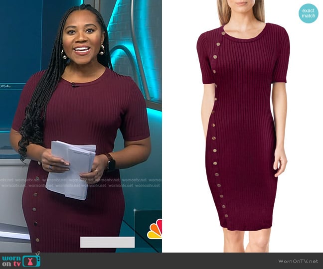 WornOnTV: Kay’s burgundy ribbed dress on NBC News Daily | Kay Angrum ...