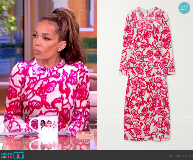 WornOnTV: Sunny’s pink floral long sleeve dress on The View | Sunny ...