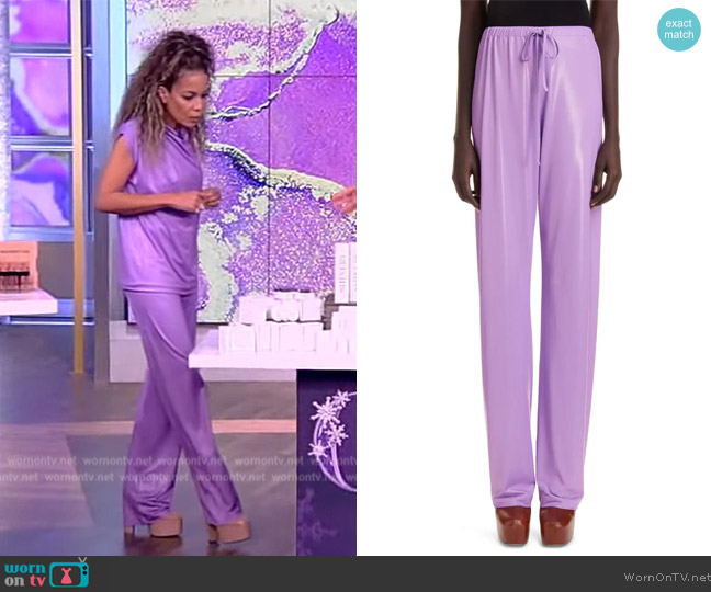 WornOnTV: Sunny’s lavender cowl neck top and pants on The View | Sunny ...