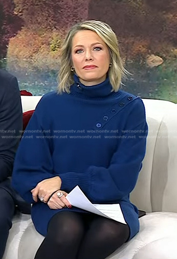 Dylan's blue turtleneck sweater dress on Today