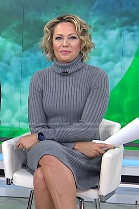 Dylan's grey ribbed sweater dress on Today